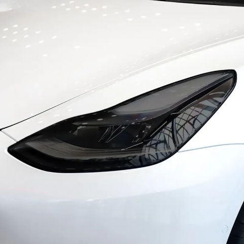 tesla model y smoked headlight tint film