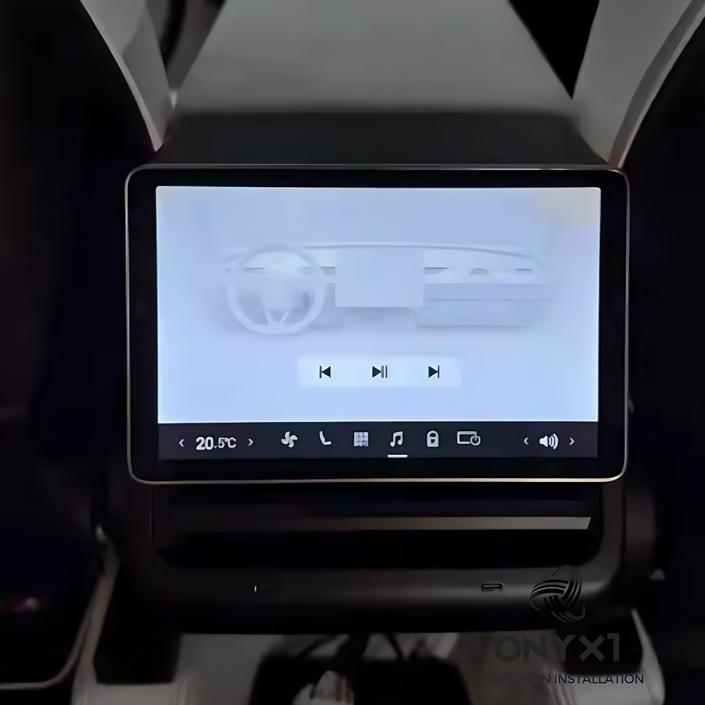tesla model y rear entertainment screen