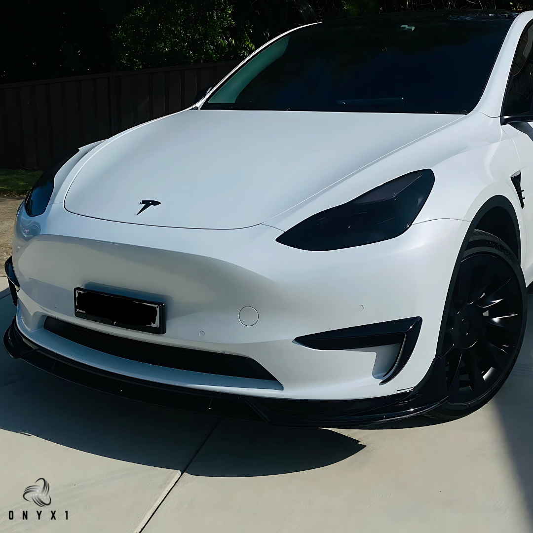 tesla model y smoked headlight tint film