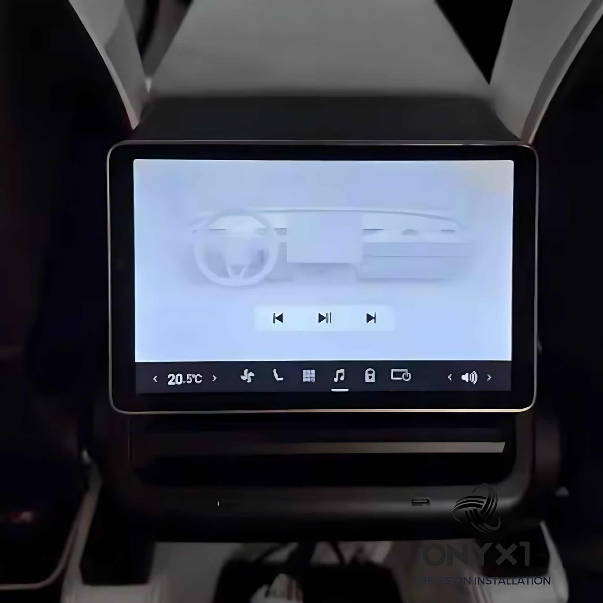 tesla model y rear entertainment screen