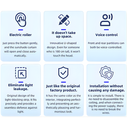 Tesla Model 3/Highland Retractable Electric Sunshade with Voice Command