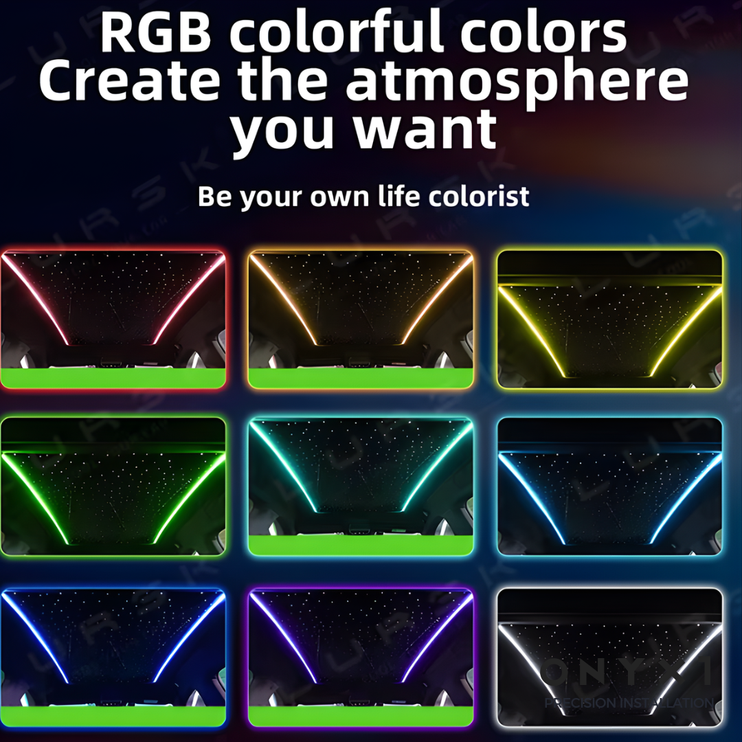 ONYX1 Rolls-Royce-Style Tesla Model Y / Juniper Starry Sky Electric Sunshade (2020 - 2025) + BONUS 365 Days extended Warranty + Complimentary Precision Installation OR Nationwide Delivery