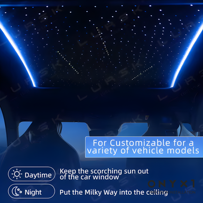 ONYX1 Rolls-Royce-Style Tesla Model Y / Juniper Starry Sky Electric Sunshade (2020 - 2025) + BONUS 365 Days extended Warranty + Complimentary Precision Installation OR Nationwide Delivery