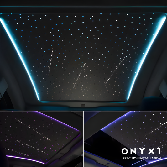 ONYX1 Rolls-Royce-Style Tesla Model Y / Juniper Starry Sky Electric Sunshade (2020 - 2025) + BONUS 365 Days extended Warranty + Complimentary Precision Installation OR Nationwide Delivery