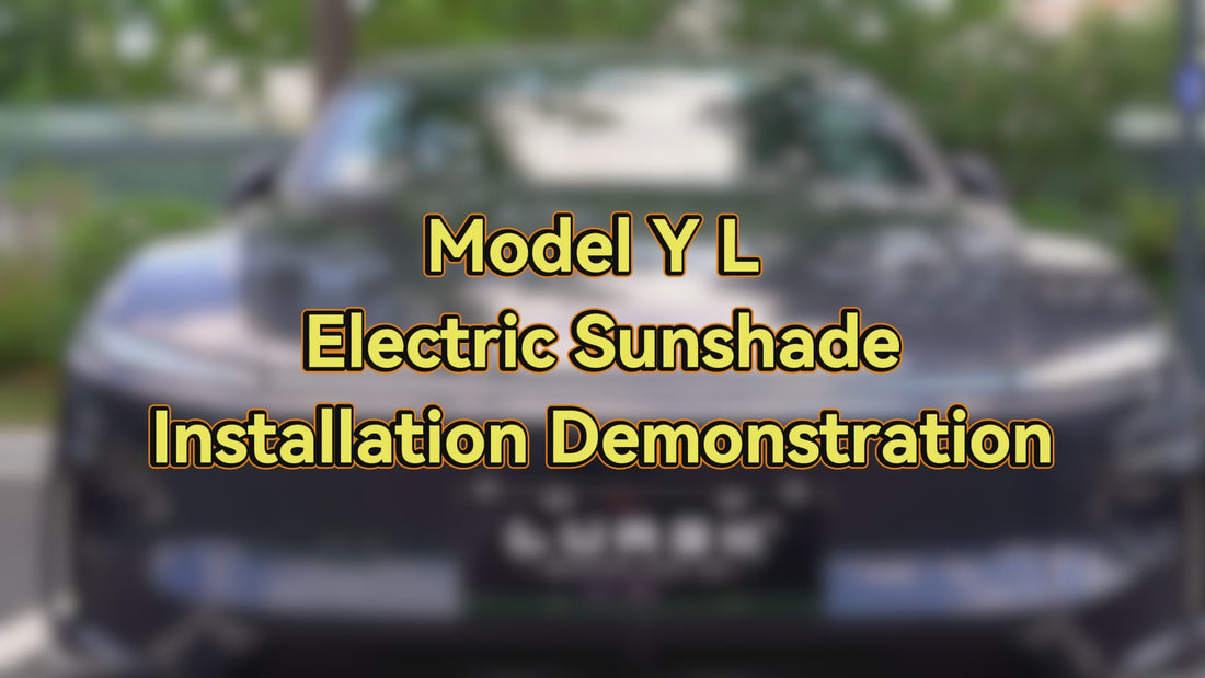 Tesla Model Y L Electric Sunshade Installation